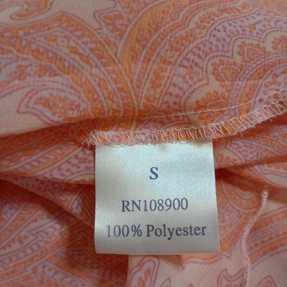 Vintage Bed Of Roses Sheer Slip Size S Paisley Fairy Coquette Ballet Peach Women - Picture 9 of 10